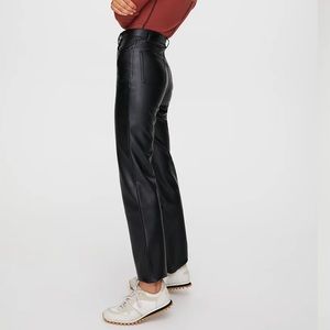 Wilfred Melina Faux Leather Pants in Black | Aritzia